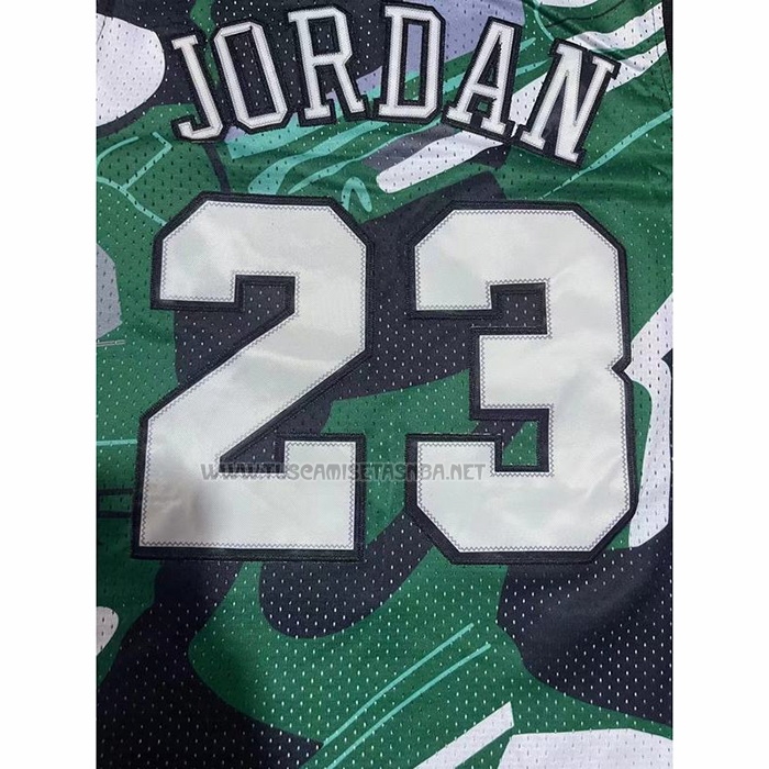 Camiseta Michael Jordan NO 23 Chicago Bulls Mitchell & Ness Verde